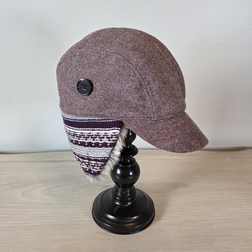 Duluth Trading Co. Fair Isle Ear Flap Hat Women's M Wool Blend Winter Cap - Picture 2 of 8